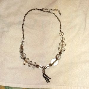 Black and clear necklace adjustable